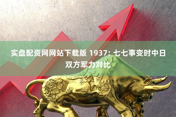 实盘配资网网站下载版 1937: 七七事变时中日双方军力对比